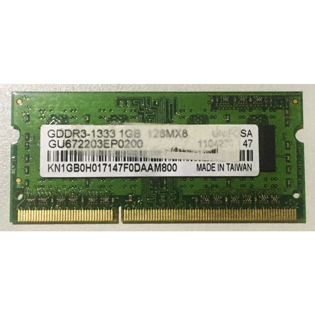 DDR3 1GB 1RX8 PC3-10600 RAM 1333 Mhz สําหรับแล็ปท็อป