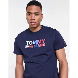 TM👕TOMMY เสื้อยืดคอกลมแขนสั้นแบรนด์แท้ ⛔ราคารวมค่าจัดส่งค่ะ⛔