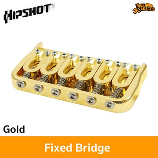 Hipshot Fixed Bridge 6 String หย่องกีต้าร์ฟิกซ์บริดจ์ สี Gold