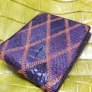 crocodile  wallet violet color