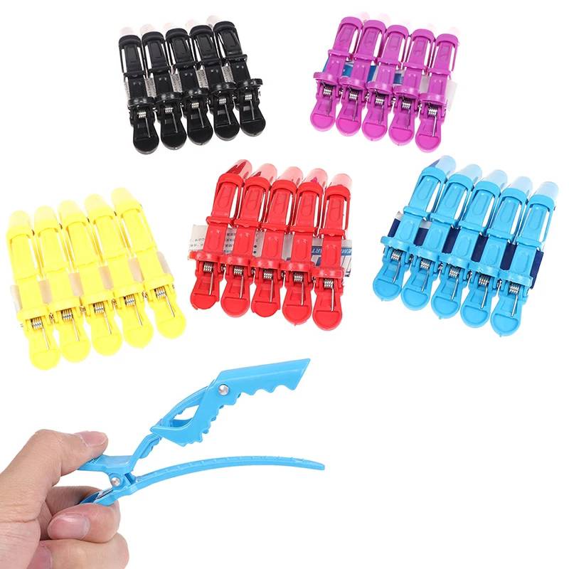 (พร้อมส่ง) กิ๊บปากจระเข้​ แพ็ค​ 5​ ชิ้น ติดแน่น ไม่หลุด กิ๊บ หนีบผม