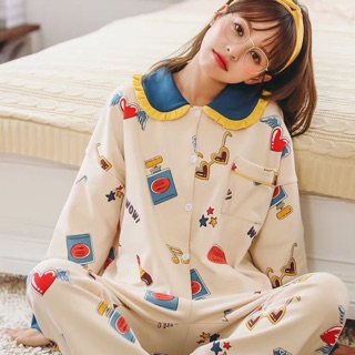 พร้อมส่ง! 🛋 ROSEMARY X PAJAMAS ชุดนอนคอบัวแสนน่ารัก