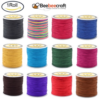 Beebeecraft ด้ายไนล่อนสีทอง 0.4~0.5 มม.; About 180 เมตร/ม้วน 1 ม้วนสําหรับทําเครื่องประดับ Diy