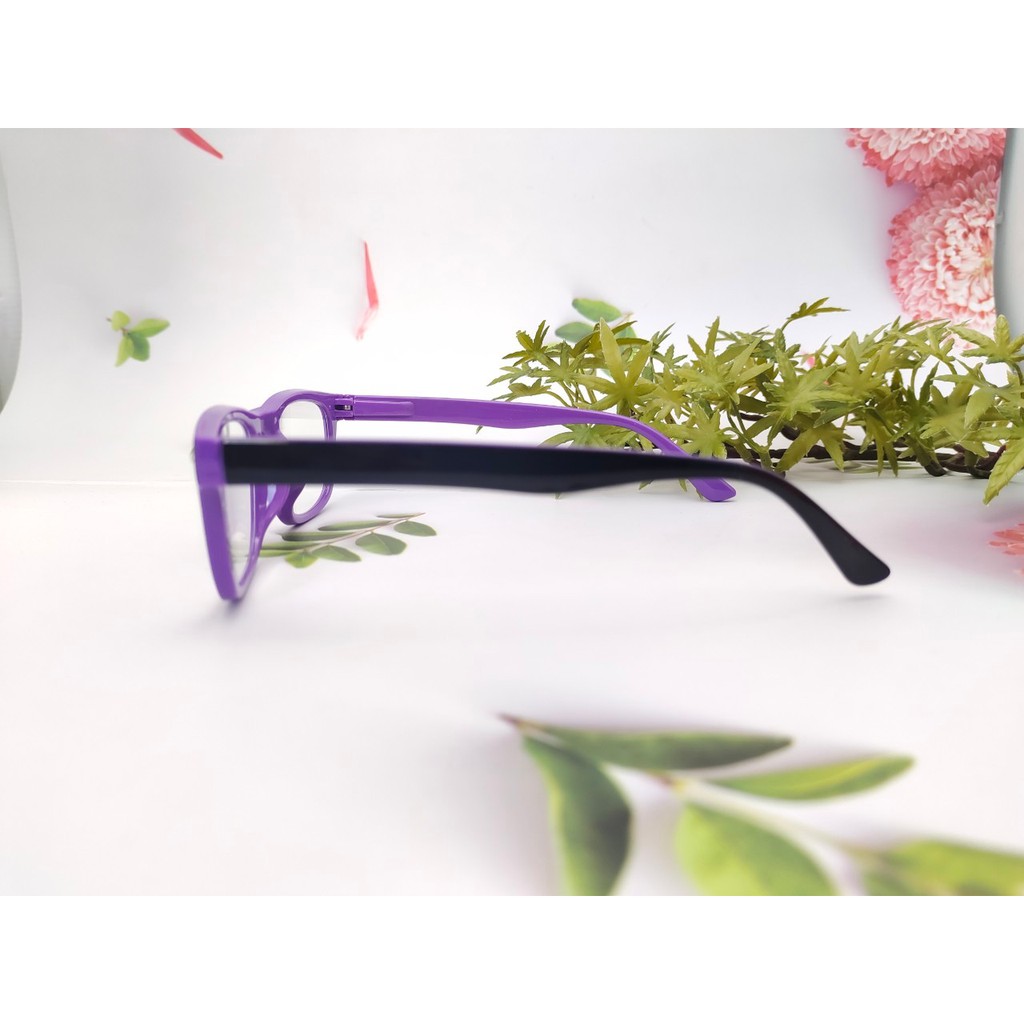 แว่นสายตายาว+กรองแสงสีฟ้า ค่าสายตา+ 50-+1.75 ทรงเหลื่ยม ขาสปริงN. A206