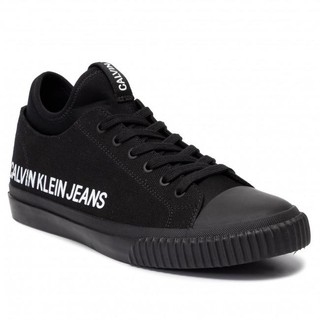 CALVIN KLEIN JEANS รองเท้าผ้าใบผู้ชาย | ICARUS Sneakers in BLACK รองเท้าผ้าใบหุ้มส้น