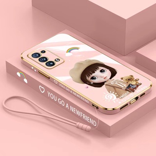 เคสโทรศัพท์ VIVO Z1 Pro V5 Plus V20 Pro Y21T Y21S V15 Pro S1 Pro Y72 5G Y52 5G Y67 Y66 S1 ขอบตรง 90° Girls Electroplated เคสโทรศัพท์