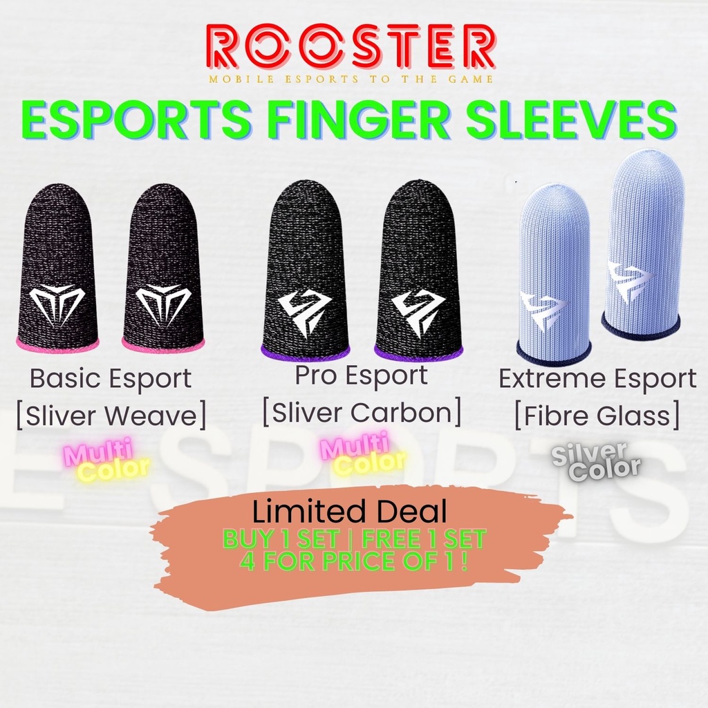 [KOA] eSports Mobile Gaming Finger Sleeve/ Thumb Sleeve & Index/ ดูดซับเหงื่อ, บางพิเศษ, ทนทานมาก/ 1