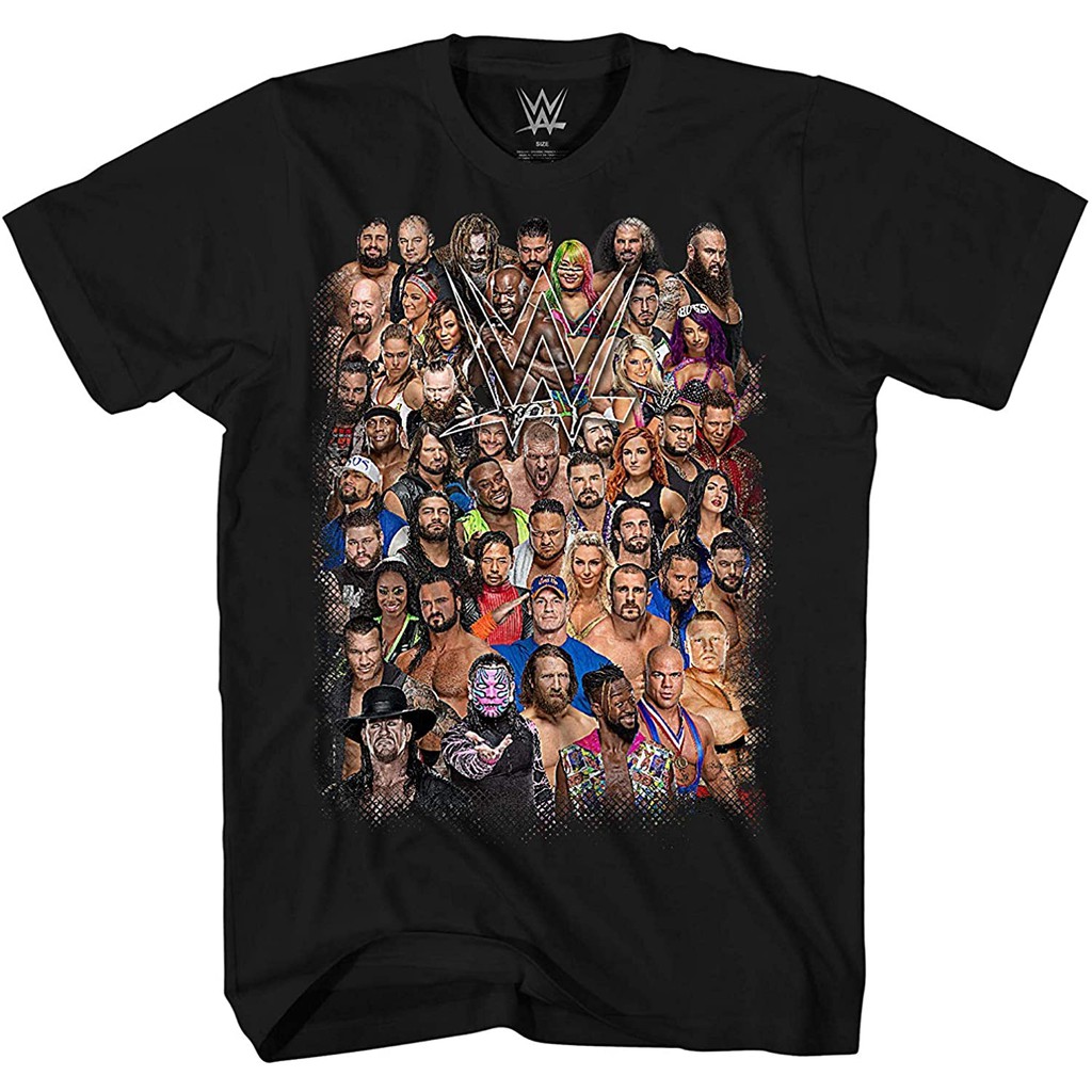 เสื้อยืดลายกราฟฟิก wwe group shot john 1N6f