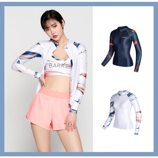 [ผญ] เสื้อว่ายน้ำ แขนยาว มีซิป ทรงรัดรูป กันUV Piha Zip-Up Top Barrel แท้ 100%