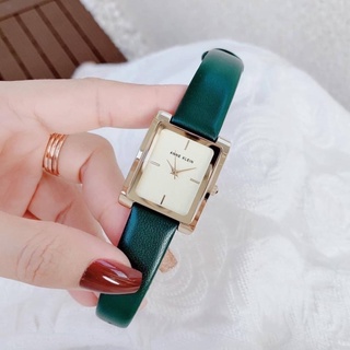 💥นาฬิกาข้อมือ ⌚️NEW ANNEKLEIN รุ่น AK 2706rgtp สายหนังสีเขียว หน้าปัดทอง