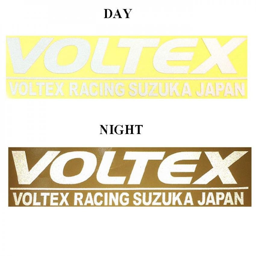 สติกเกอร์ สะท้อนแสง 3M แต่งซิ่ง ลายข้างรถ ติดกระจก รถยนต์ VOLTEX(STICKER CAR) จำนวน 2 ชิ้น ขนาด 18*4