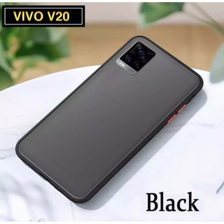 รุ่นใหม่ !!! Case VIVO V20 เคสวีโว่ เคสกันกระแทก ปุ่มสีผิวด้านขอบนิ่มหลังแข็ง vivo v20 ( สินค้าพร้อมส่งจากไทย)