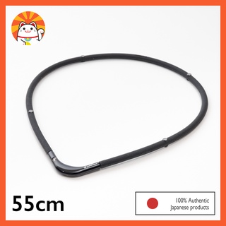 Phiten RAKUWA สร้อยคอ Magnetic Titaniumless S- || ดำ / ดำ 55cm p117