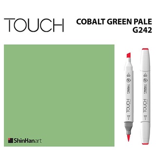 TOUCH TWIN BRUSH MARKER G242 (COBALT GREEN PALE) / มาร์คเกอร์หัวพู่กัน-หัวตัดขนาดกลาง รหัส G242 (COBALT GREEN PALE)