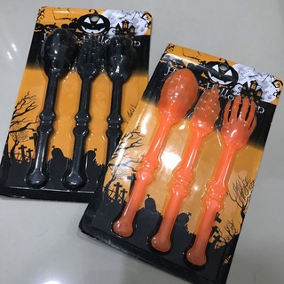 Halloween fork spoon set Halloween ชุดเด็กฮาโลวีน เครื่องประดับฮาโลวีน