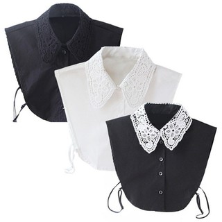 ทักแชทมา เพื่อรับโค้ดนะจ้ะ Womens Fake Lace Shirt Detachable ปกเสื้อ