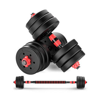 ดัมเบล 20 กิโล ชุดดัมเบลพร้อมบาร์เบล ชุดดัมเบลปรับน้ำหนัก ออกกำลังกาย Adjustable Dumbbell and Barbell Set