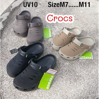 รองเท้า Crocs รองเท้าแตะแบบสวมทรงหัวโต สำหรับผู้ชาย