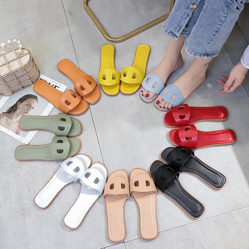 ส่งไว พร้อมส่ง แฟชั่น รองเท้าแตะผู้หญิง รองเท้าแตะแบบสวมมี6สี ราคาถูก รองเท้าแตะฤดูร้อน สินค้าพร้อมส่งจากไทย