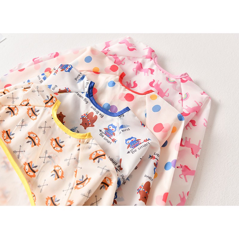 พร้อมส่ง Dokis/Moimoln เสื้อกันเปื้อนกันน้ำ เสื้อกันเปื้อนเด็ก คุณภาพดี ชุดที่ 4