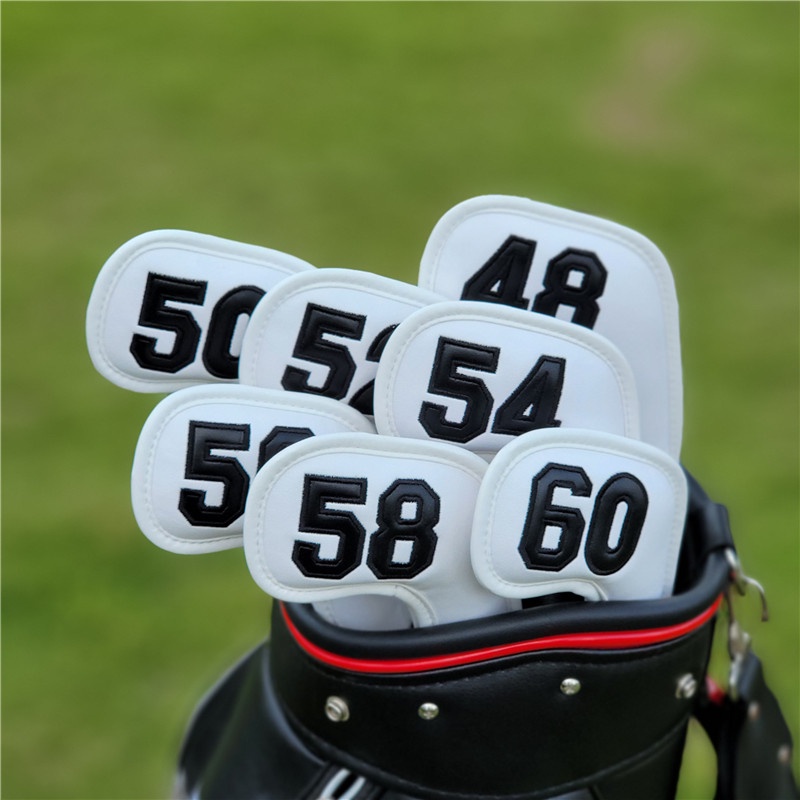 Golf Wedge CoverGolf Club Cover สําหรับ Golf Wedge Golf Pitching Wedge Golf Sand Wedge All องศา 48°50°52°54°56°58°60°  ปิดแม่เหล็กหนัง ปู่ กันน้ํา