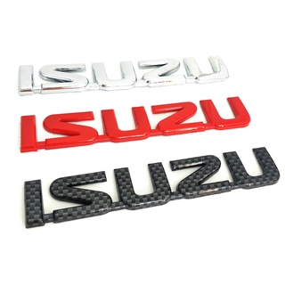 สติกเกอร์ฉลากโลโก้ ABS ลายตัวอักษร ตัวเลข ISUZU สีเงิน สีแดง สีดํา สําหรับติดตกแต่งรถยนต์