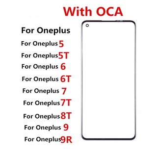 อะไหล่หน้าจอสัมผัส LCD ด้านนอก และกระจก OCA สําหรับ Oneplus 5 5T 6 6T 7 7T 8T 9 9R One Plus