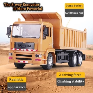 รีโมทคอนโทรล 8CH Dump รถบรรทุก RC Excavator รถของเล่น 2.4G วิศวกรรมยานพาหนะของเล่น 8 ช่อง Controller รถของเล่นเด็กของขวัญ