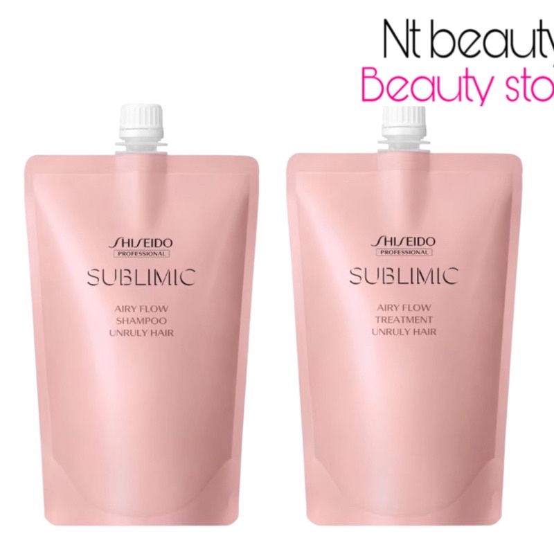 ถุง Shiseido sublimic airy flow shampoo 450 ml , treatment ชิเชโด้ ซับลิมิก แอรี่โฟลว์ แชมพู และ ทรีทเม้นท์