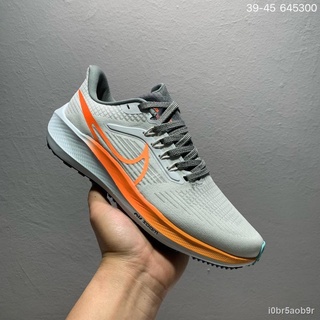 คลังสินค้าพร้อม nike5678 Air Zoom Pegasus 39 Men กีฬารองเท้าวิ่งรองเท้าลำลองสีเทา