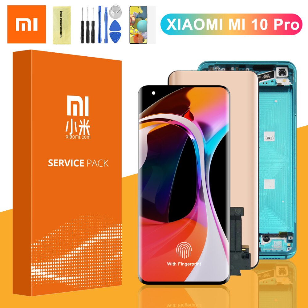 6.67 & 39; & 39; หน้าจอสําหรับ Xiaomi Mi 10 จอแสดงผล LCD Touch Screen Digitizer Assembly สําหรับ Xia