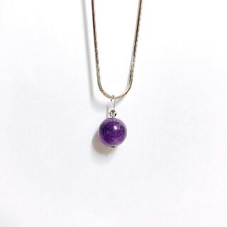 Necklace with amethyst (natural amethyst)