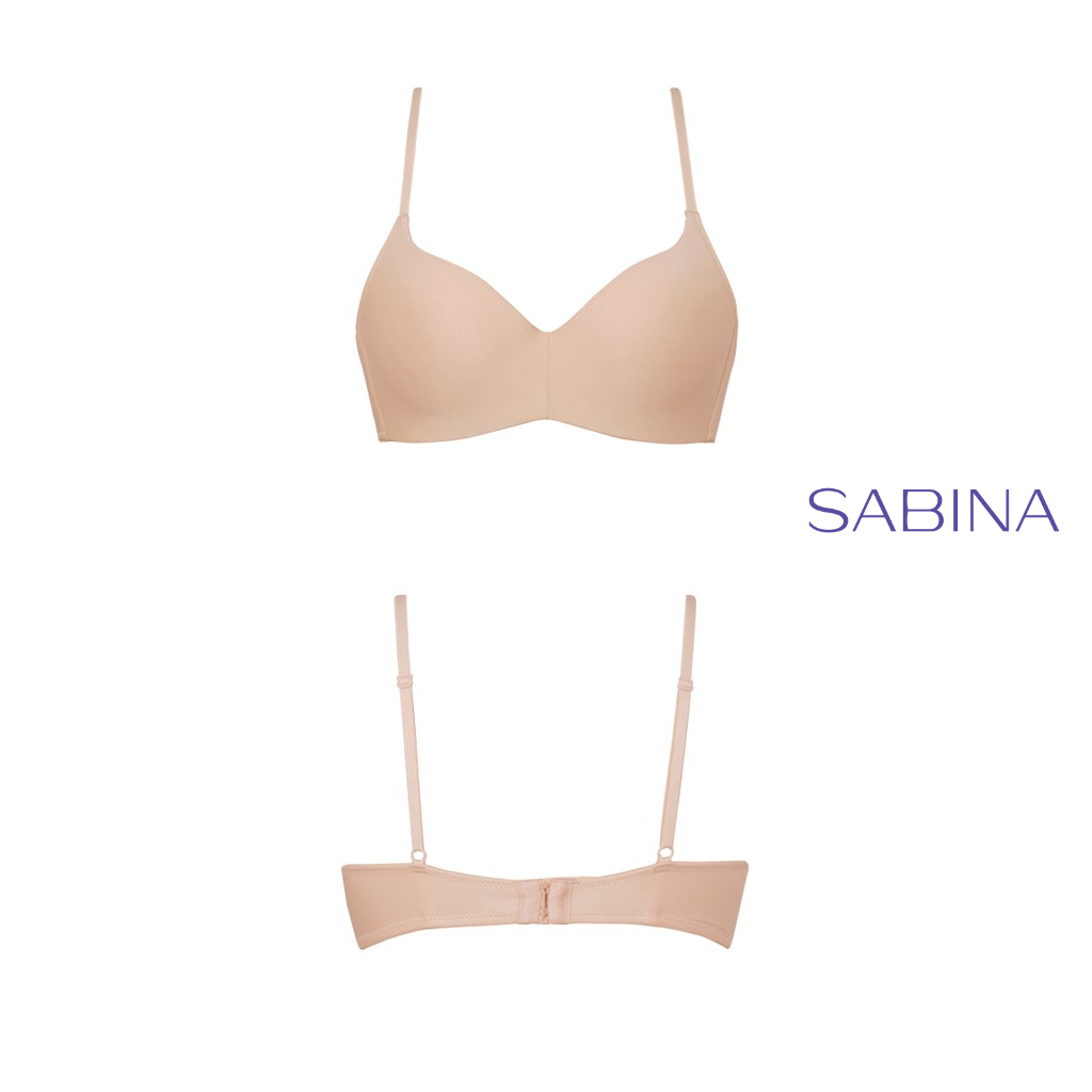 Sabina เสื้อชั้นใน Invisible Wire (ไม่มีโครง) รุ่น Pretty Perfect รหัส SBU8300CD สีเนื้อเข้ม