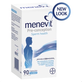 Menevit Male Fertility Supplement Pregnancy 90 Capsules Nutrition elevit ออสเตรเลีย ชาย แคปซูลตั้งครรภ์ อาหารการกิน