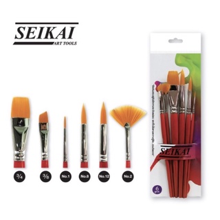 Seikai ชุดพู่กัน สีน้ำ 6 ด้าม