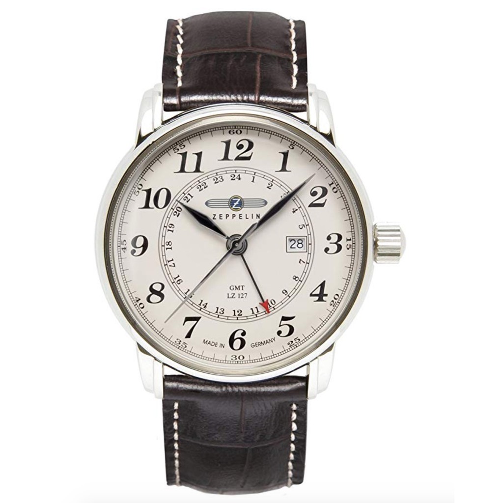 นาฬิกา Zeppelin Herrenuhr แบบเข็มจากเยอรมันนี Analog Quarz mit Lederarmband – 76425