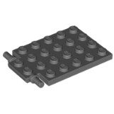 [179] ชิ้นส่วนเลโก้ Lego Part Plate, Modified 4 x 6 with Trap Door Hinge (Long Pins)(92099) ราคา/ชิ้น