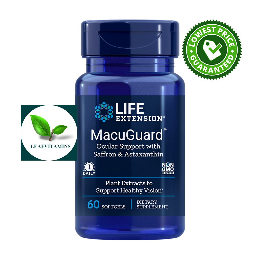 Life Extension MacuGuard® Ocular Support with Saffron & Astaxanthin / 60 Softgels