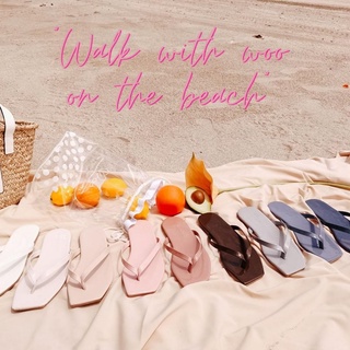 รองเท้าแตะ Woo basic sandal สีน้ำตาล Chocolate Kiss