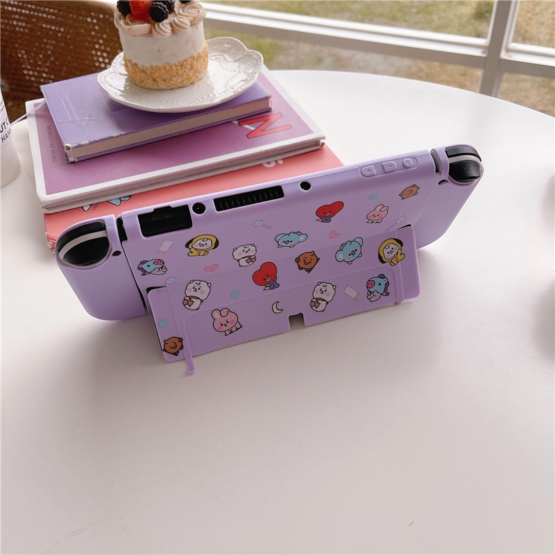 Nintendo Switch OLED เคสธีมแอนิเมชั่น การ์ตูนน่ารัก สีสันสดใส ปลอก TPU เกมคอนโซล ที่จับ ป้องกัน ปกอ่อน