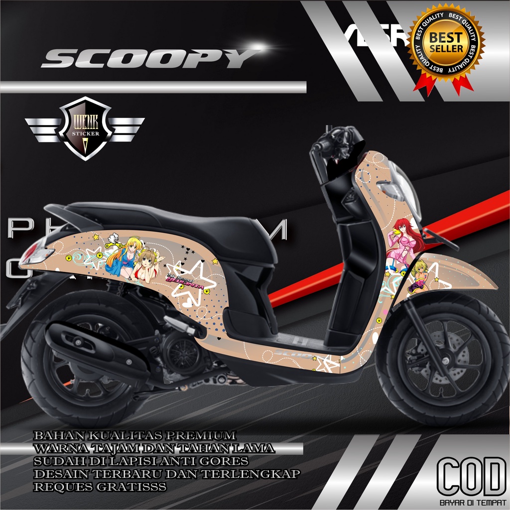 SCOOPY ANIME DECAL STICKER สําหรับสาวสวย