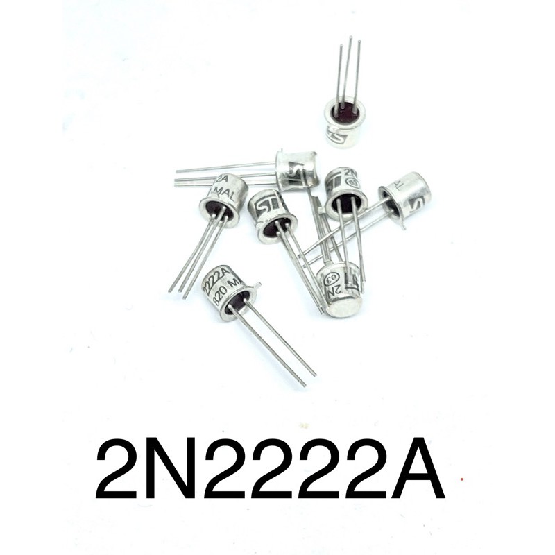(1ล็อต10ตัว)2N2222 NPN Transistor 0.8A 40V TO-18 ของแท้ 100%