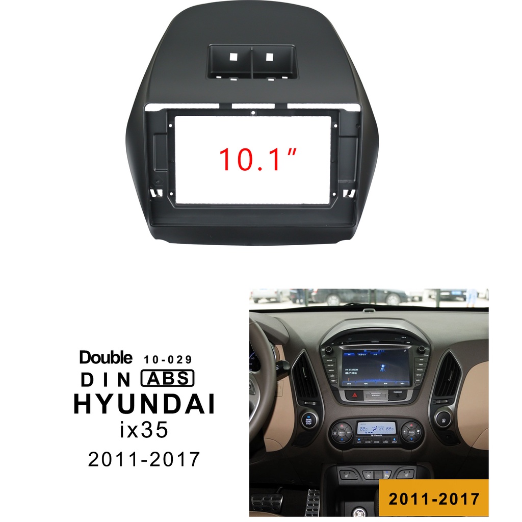 แผงเครื่องเล่น MP5 วิทยุ Fascia 2Din 9 นิ้ว 10.1 นิ้ว สําหรับรถยนต์ 2011-2017 Hyundai Tucson IX35 Android