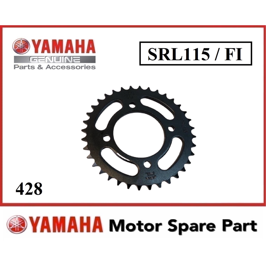 YAMAHA SRL115 REAR SPROCKET 428 // GIGI SPOCKET SPOKET BELAKANG 36T 37T 38T 39T LAGENDA115 SRL-115 S