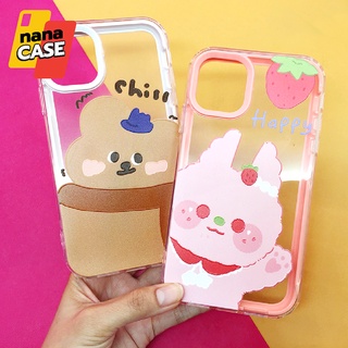 เคส i7+ i11 i13เคสมือถือประกบ 2ชิ้น นิ่มใส TPU พิมพ์ลายการ์ตูนน่ารัก หลากสี