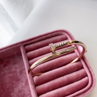 แหวนเงิน สร้อยลูกปัด Margarita  Diamond Nail Bangle (Pinkgold)