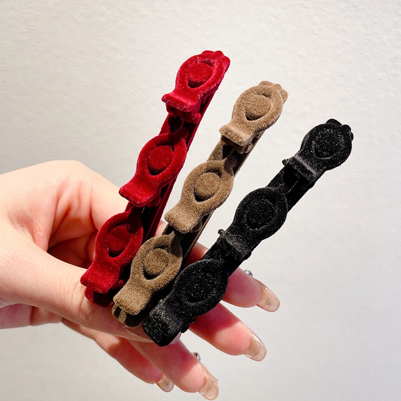 กิ๊บติดผมหน้าม้า แบบถัก แฟชั่นเกาหลี เรียบง่าย เครื่องประดับผม - รูปที่ 4