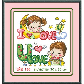 ไอแอมครอสติช iamcrossstitch DIY รหัส L-126 30x30 cm. ชุดอุปกรณ์งานฝีมือปักครอสติชครบชุด