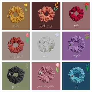 ยางรัดผม Scrunchies ยางรัดผมโดนัท ยางรัดผมเกาหลี12สี พร้อมส่ง