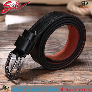 BEESTYLE เข็มขัด เข็มขัดผู้หญิง หนังแท้ สไตล์วินเทจ Woman Fashion Leather Belt Ceinture 225ZT